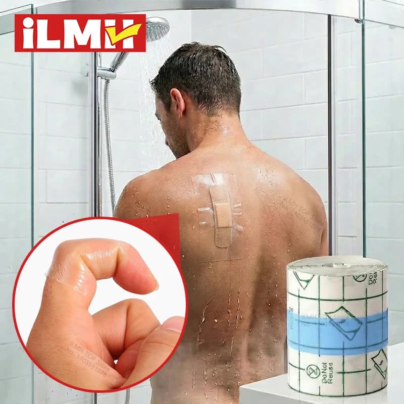 1 Roll Transparent Self-Adhesive Tape, PU Material Bandage, Portable Finger Protector, Anti-Friction Sticker for Bathing