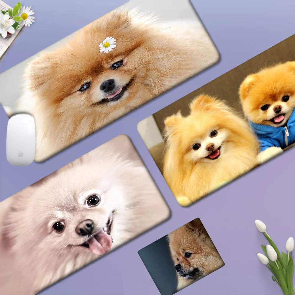 Cute Pomeranian Dogs Large XXL Keyboard Mat Table Mat Students Gamer Desktop Mousepad Gaming Mouse Pad For Teen Girls Bedroom