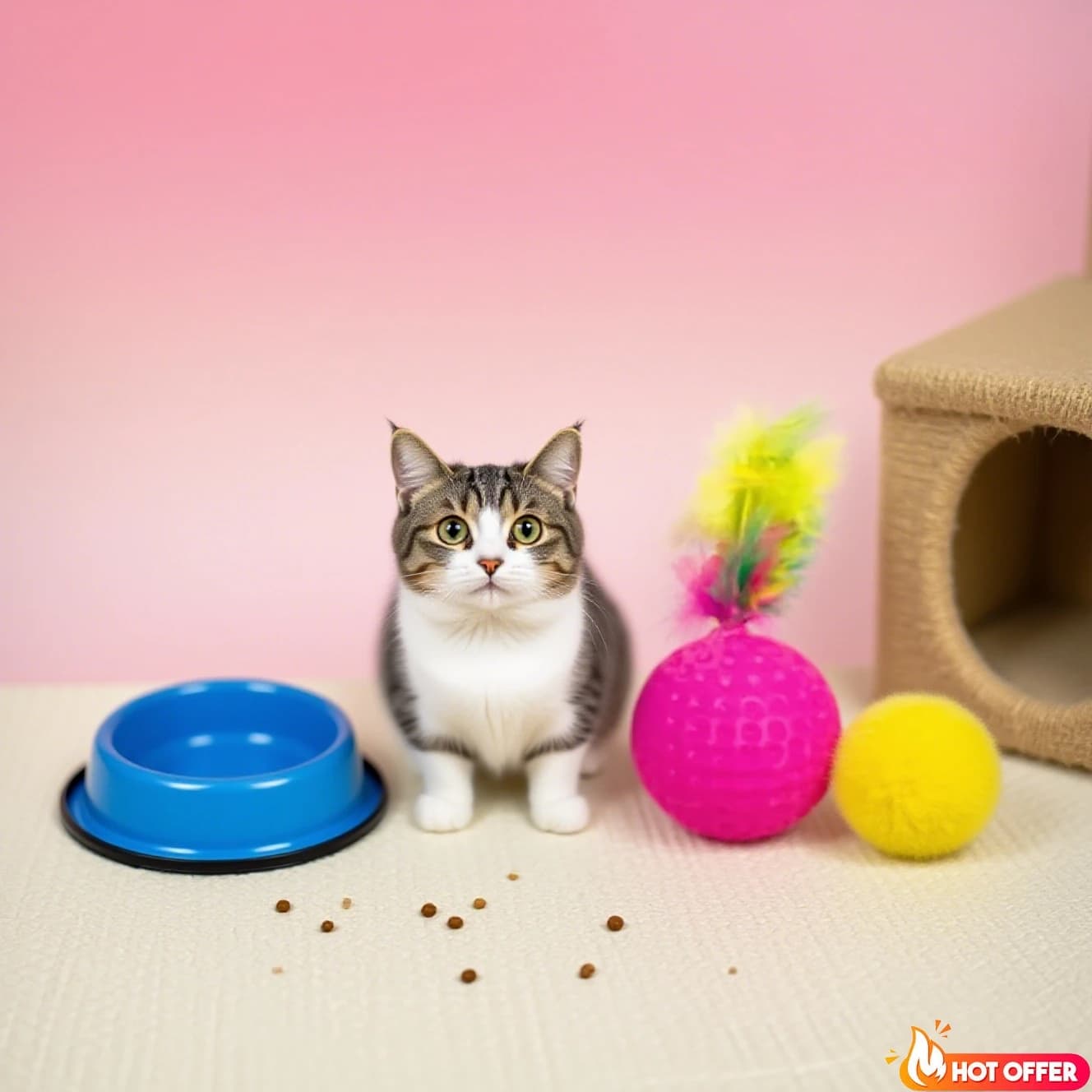 10 pezzi interattivi per gatti palla di plastica divertente giocattolo per gatti teaser misto forniture animale domestico di piume con gattino palla giocattolo da golf