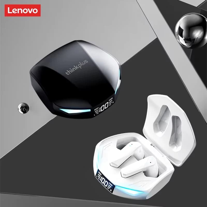 New Lenovo XT53 Wireless Headphones with Bluetooth 5.4, Digital LED Display, Waterproof, Low Latency for Gaming