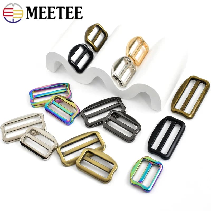 5/10Pcs 20-38mm Metal Buckles Tri-Glide Slider Clasp Backpack Adjust Strap Buckle Dog Collar Connect Hook Hardware Accessories