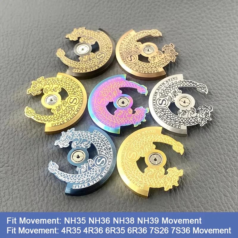 NH35 Movement Roto Fit for NH38 NH39 4R35 7S26 NH35 Movement Pendulum Oscillating Weight Hammer Automatic Rotor Customized Rotor