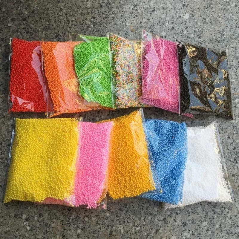 2-3mm FAI DA TE Polistirene Polistirolo Palline di polistirolo Bottiglia Particelle di fango di neve Accessori Palline di melma Piccole Piccole perle di schiuma per il riempimento della schiuma