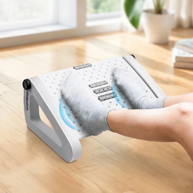 Poggiapiedi Portatile da Scrivania, Supporto Ergonomico Regolabile in Altezza per Ufficio e Casa, Comodo Sostegno per Lavoro da Scrivania