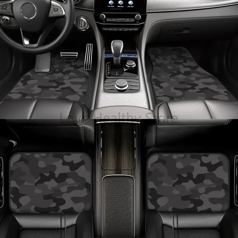 Camo Pink Camouflage Front and Rear Car Floor Mats Anti-Slip Foot Mats 4 Pcs Set Automoetive Accessories Universal for Car Suv