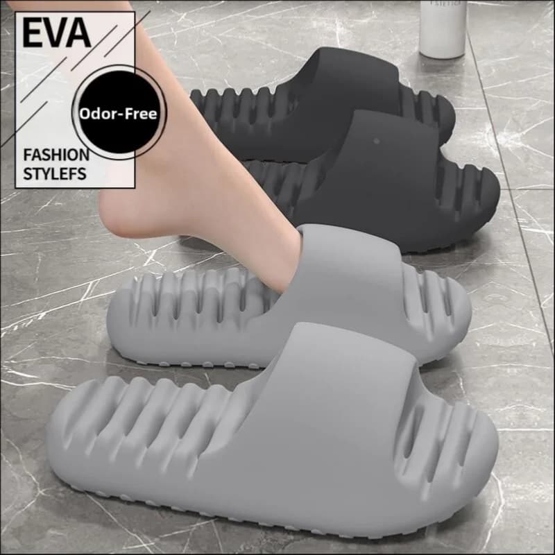 SHAJI Couple Bathroom Shower Slippers, Summer Hollow Out Non Slip Quick Dry Leak Proof Cloud Slides, Cool Unisex Indoor Footwear