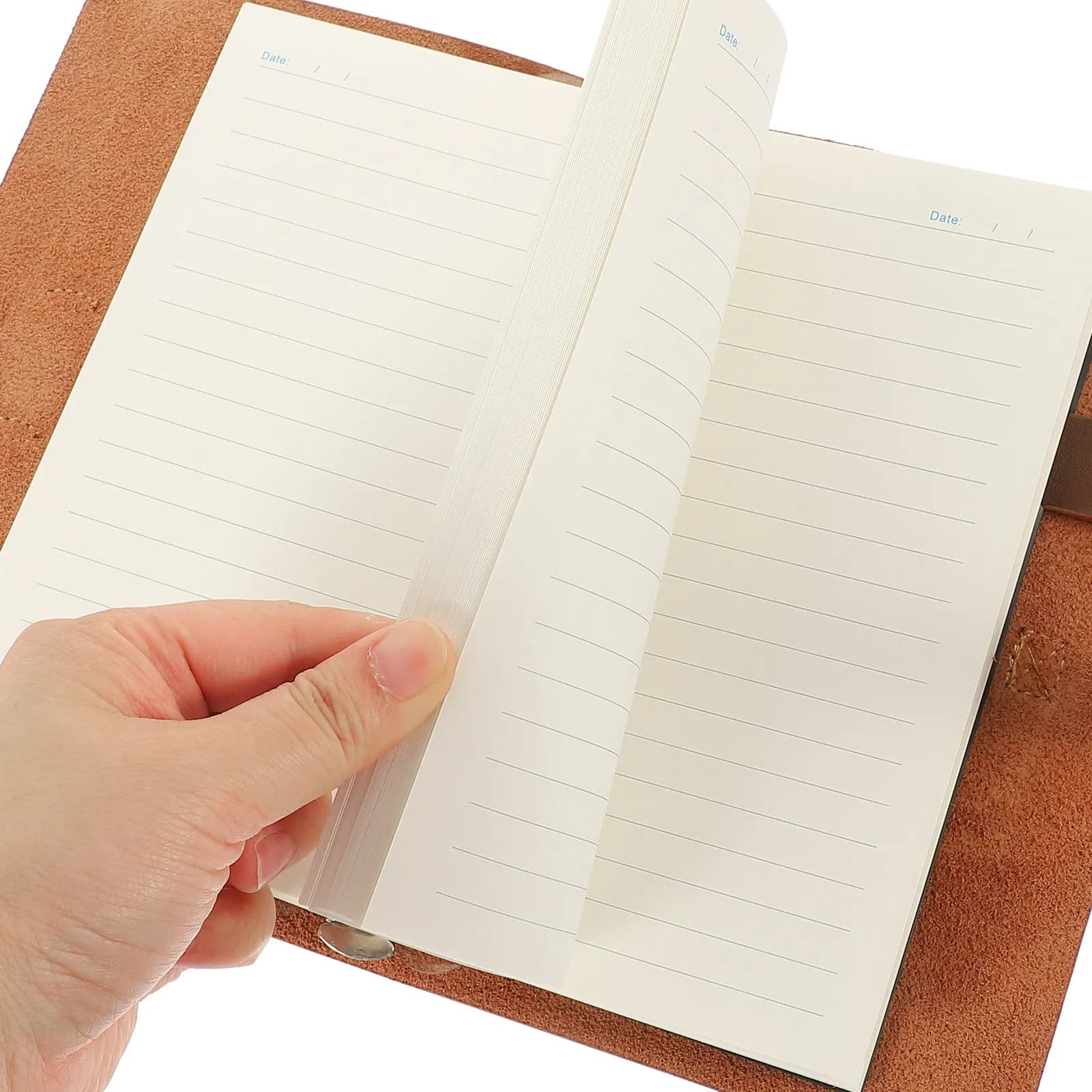 Retro Binding Notebook Rounded Corner Loose Leaf Journal Travel Diary Writing Book Sketch Notepad Portable Daily Planner