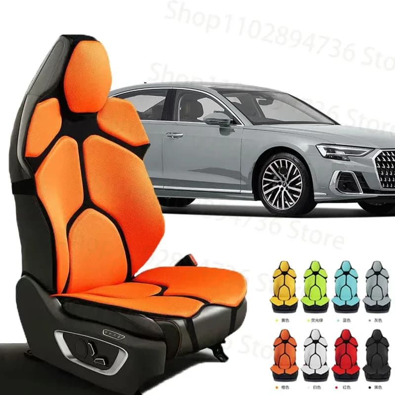 FOR AUDI A8 Cushion Car Seat Chair Back Mesh Lumbar Back Brace Massage Back Pad Support Home Office Accessories