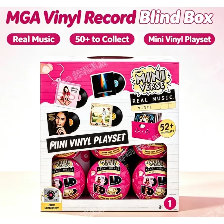 Brand New MgaMiniverse NFC Vinyl Mini Playable Vinyl Record Series Blind Box Record Collectible Toy Gift