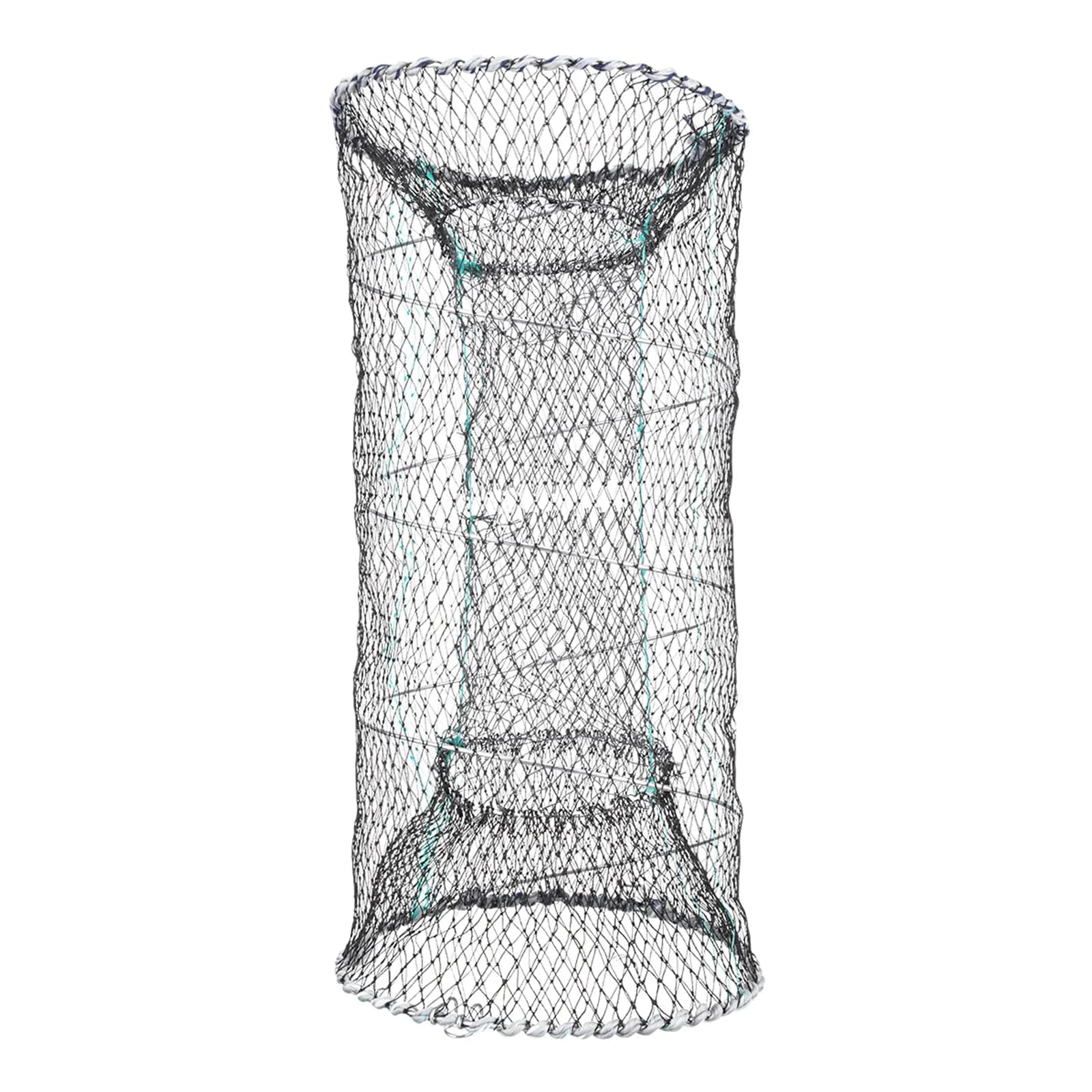 Rete a trappola in nylon pieghevole portatile per la pesca, guadino automatico telescopico per gamberi, costruzione a 360 gradi per acqua salata