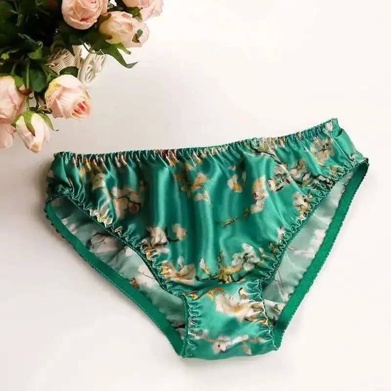 Slip da Uomo Trasparenti in Seta Ghiaccio con Stampa Floreale Estiva, Taglie Forti, Sexy, a Vita Media