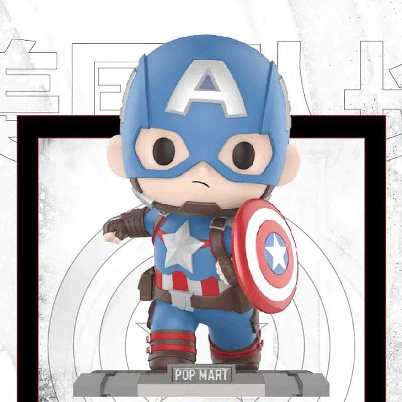 POPMART MARVEL AVENGERS Serie Blind Box, Mystery Box, Giocattoli, Bambole, Figure Anime Carine, Ornamenti da Scrivania, Collezione