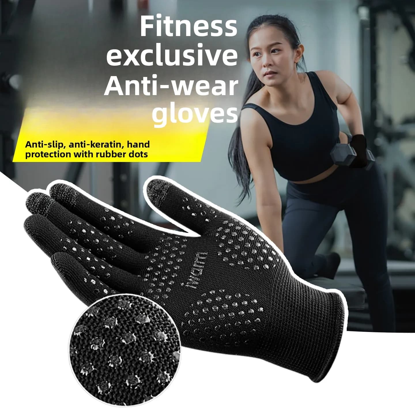 Women's Gymnastic Gloves, Anti-slip, for Kettlebell Training, Calli Protection, for Exercises with Traction Bar, Special Use