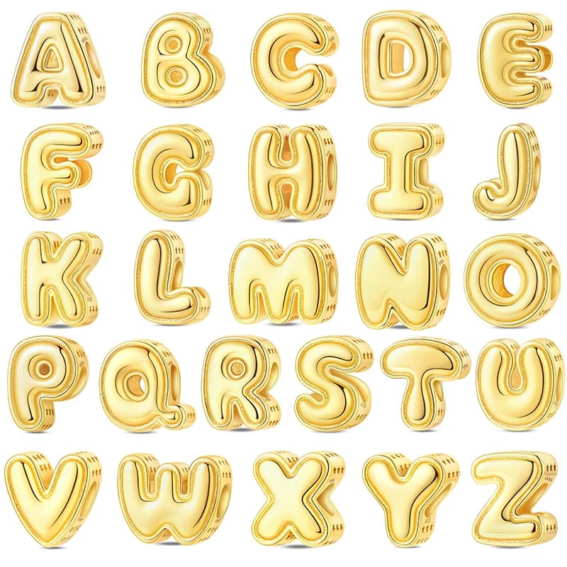 925 Sterling Silver DIY Alphabet Charms Beads LOVE Heart Letter Fit Original Bracelet Bangle Necklace Jewelry Marking Gift