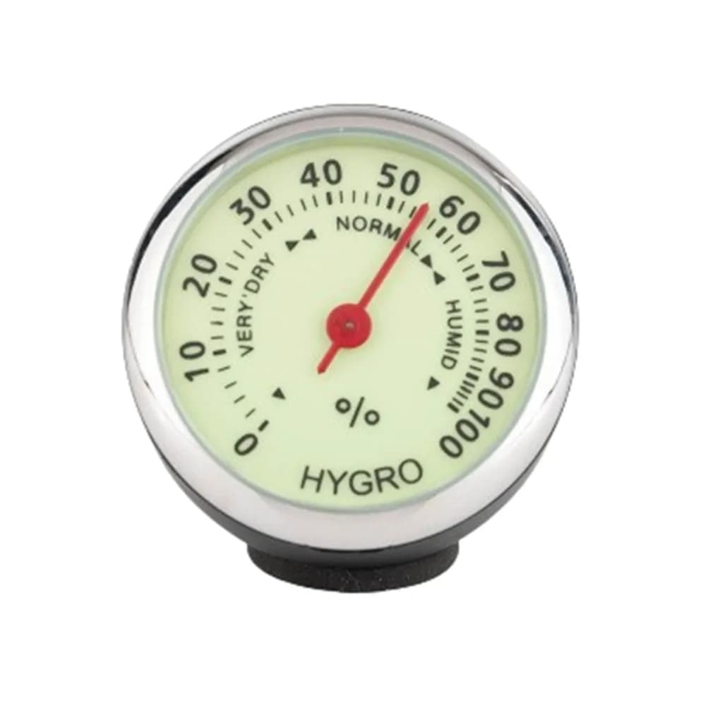 Termometro Luminoso per Auto con Display LED Rotondo, Termometro Digitale per Auto Diametro 40mm, Igrometro per Auto e Casa