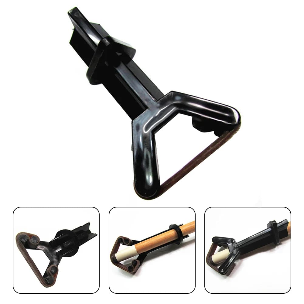 Morsetto per stecca da biliardo soppressore in plastica con testa in pelle di tipo Y 90x45mm strumento di riparazione in plastica per fissaggio da biliardo prodotti sportivi