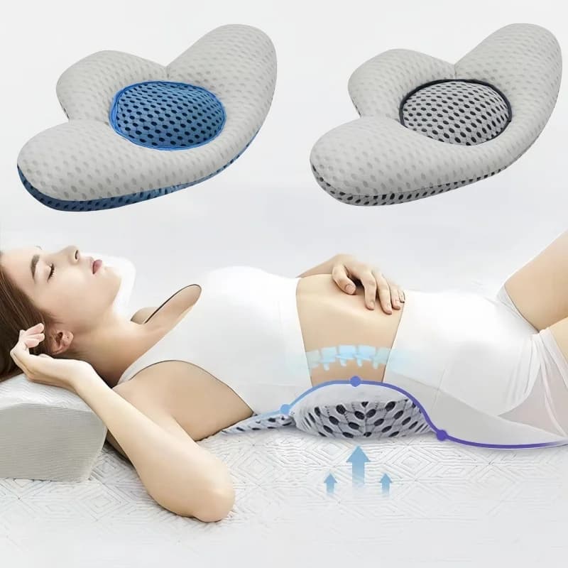 54*34*6CM cuscino in vita supporto lombare regolabile in altezza cuscino ergonomico per dormire cuscino in guscio di grano saraceno naturale