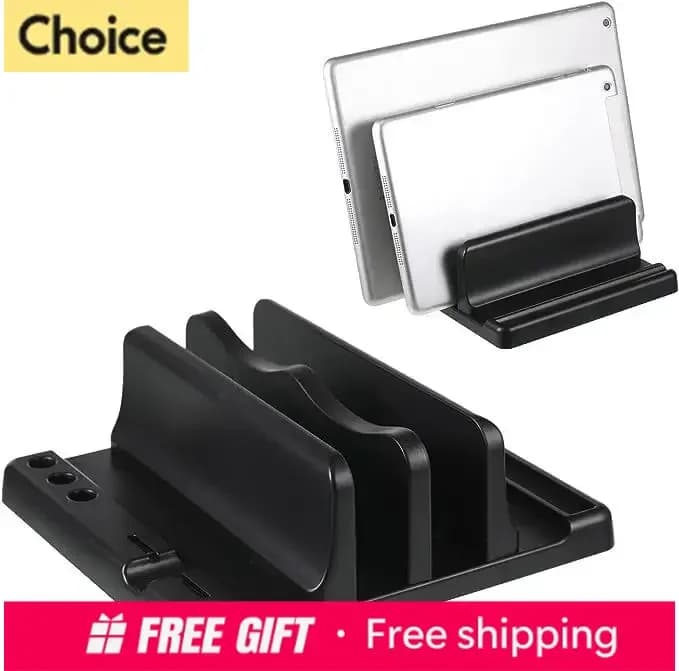 2027 Office Laptop Stand Vertical Save Desktop Space Easy To Place Computer Accessories Scalable Width Office Desk Storage Too
