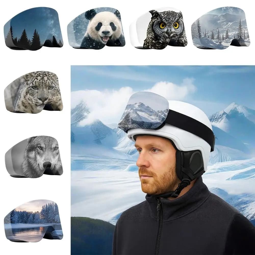 Copri Maschera da Sci in Microfibra, Protezione Antigraffio e Antipolvere per Lenti, Custodia per Maschera da Sci e Snowboard per Viaggi e Après-ski