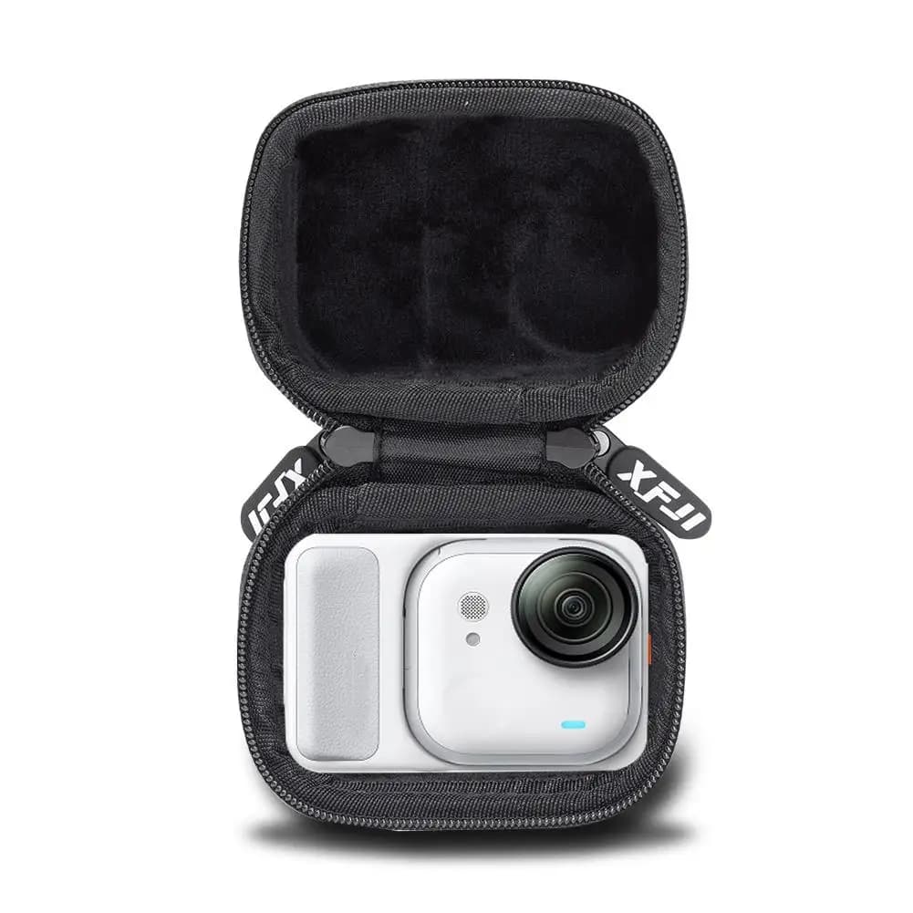 Mini custodia da trasporto per Insta360 Go, borsa da trasporto impermeabile ultra portatile per action camera con cinturino da polso in PU per accessori