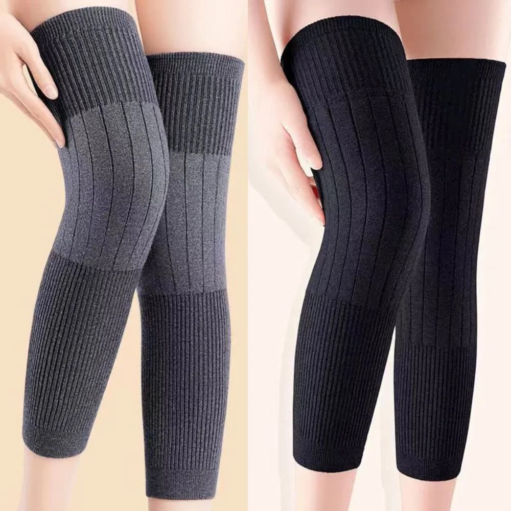 1 paio di ginocchiere ginocchiere protezione ginocchiera in lana scaldamuscoli ginocchia calze elastiche da donna antivento gamba resistente al freddo