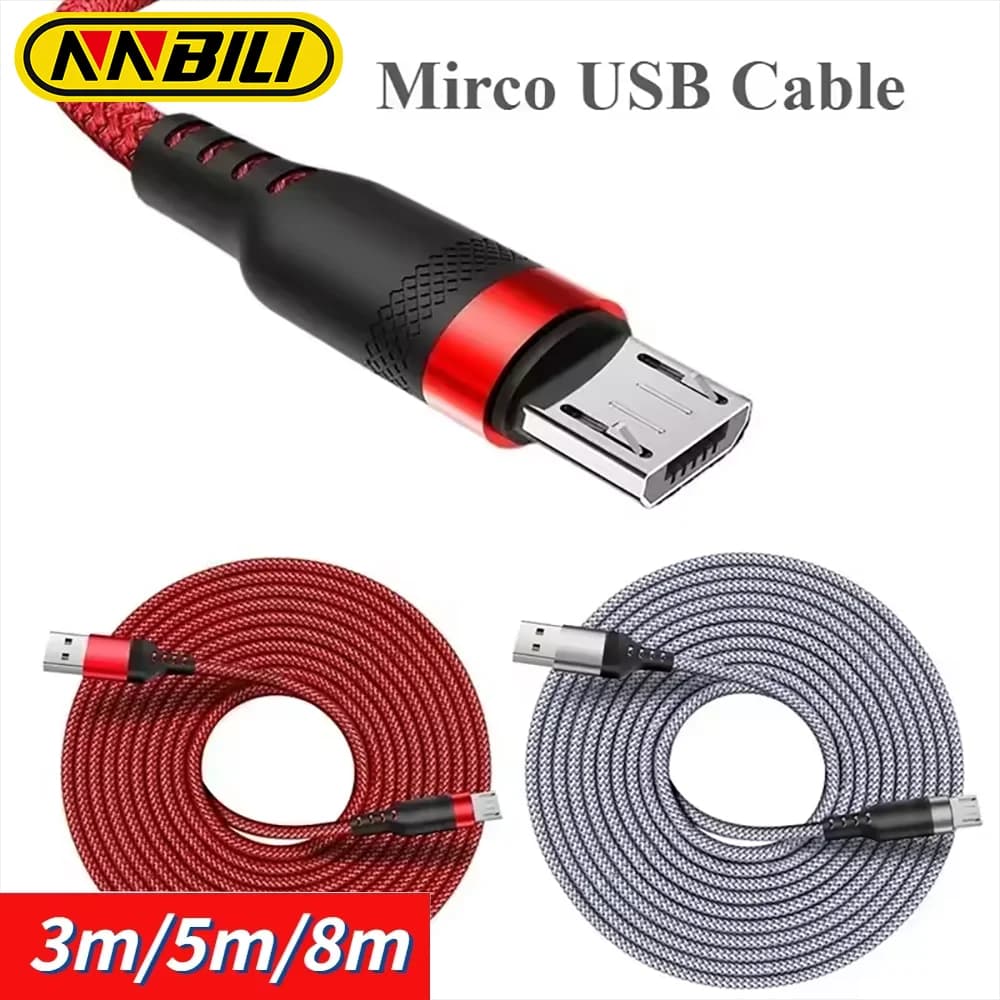 NNBILI Extender Micro Usb Cavo di Ricarica Veloce Caricatore 3M/5M/8M Cavo Micro Usb per Xiaomi Samsung Huawei Cavo Dati Del Telefono Mobile