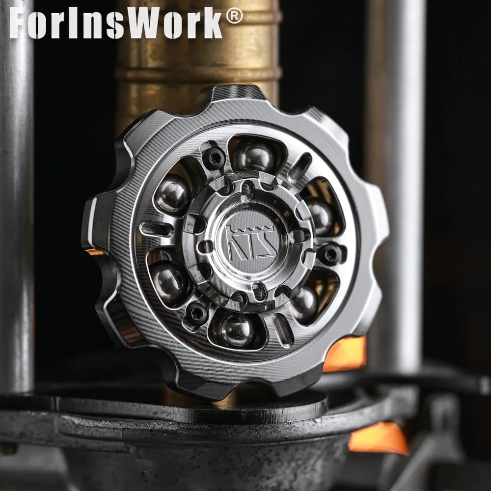 KTS Large‑Gear Burst Classic Fidget Spinner Damascus / Light Acid‑Wash (Limited 50) Office Desk Gadgets Spinning Toy