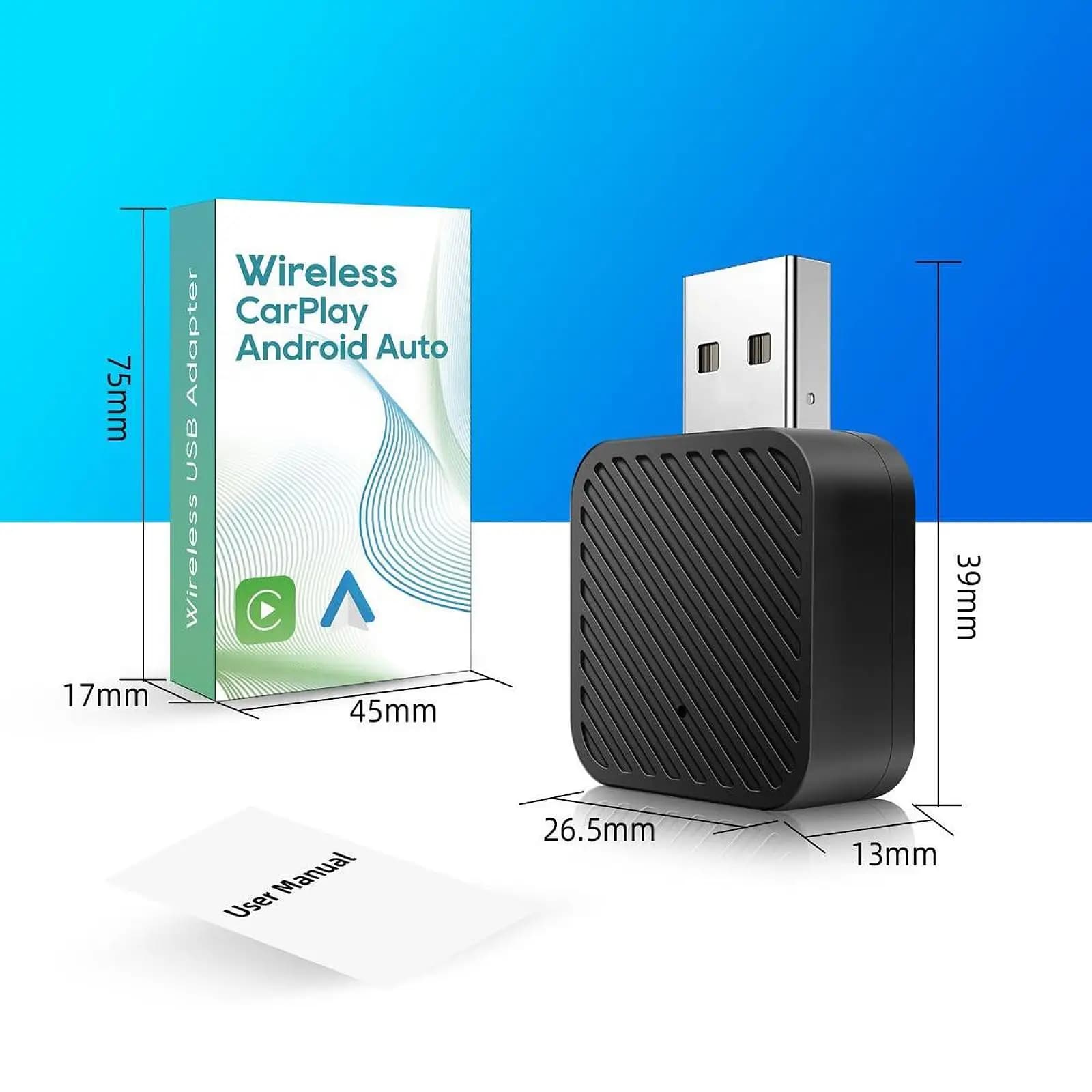 Mini Adattatore Auto Senza Fili 2V per Esterni, Intelligente con Controllo Vocale, Converte da Cablato a Senza Fili, 5W, Accessorio Professionale Versatile
