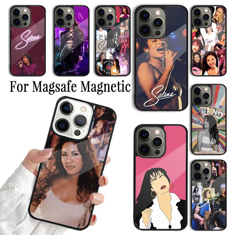 Cover per telefono Selena Quintanilla per iPhone 17 AIR 16 15 14 13 12 11 Pro Max Plus, custodia magnetica wireless Magsafe