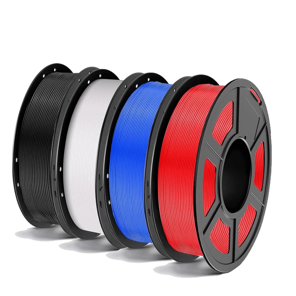 Filament for 3D PLA printer, 1,75 mm, dimensional accuracy +/- 0.02 mm, 250 g/500 g per coil, black/white/blue/red
