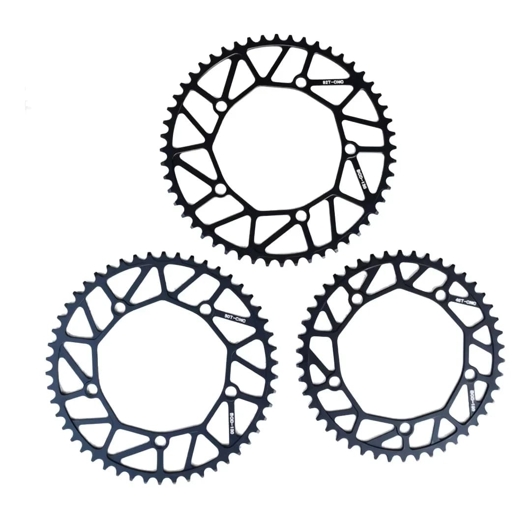 Corona per Bicicletta Ultraleggera 130BCD Narrow Wide 46/48/50/52T per Bici da Strada e Biciclette Pieghevoli