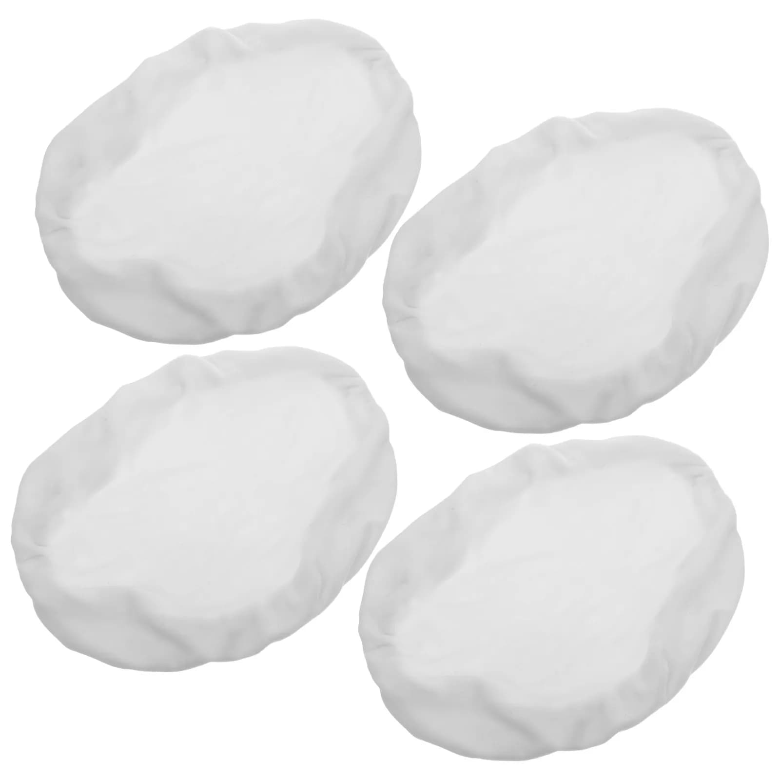 Set of 4 Rectangular cups in Flannel Lavabili and Elasticized with Elastic Fascia for Salon Stools
