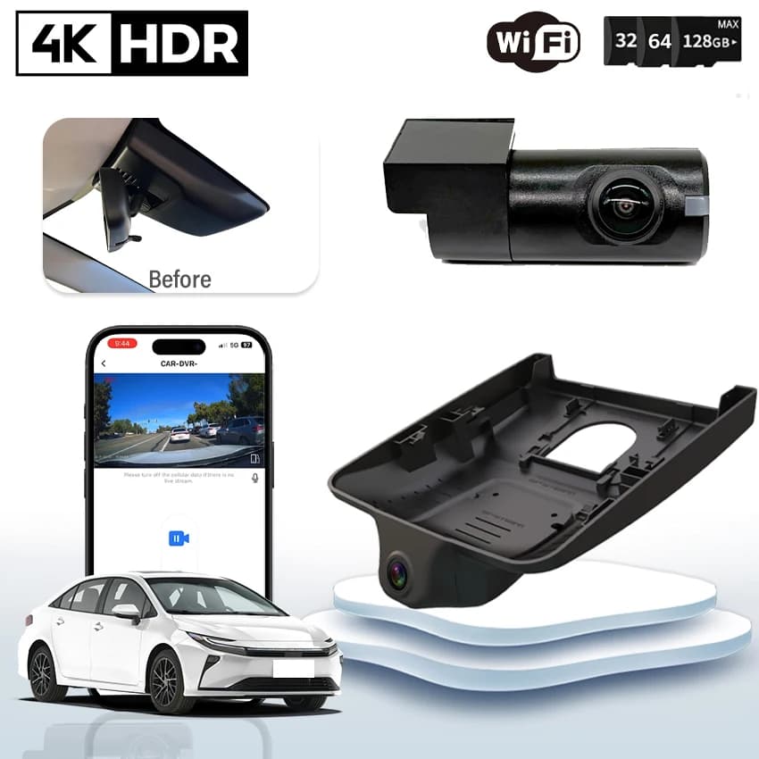 UHD Plug and Play 4K 2160P, Dash Cam for Auto Toyota Corolla 2019- 2026