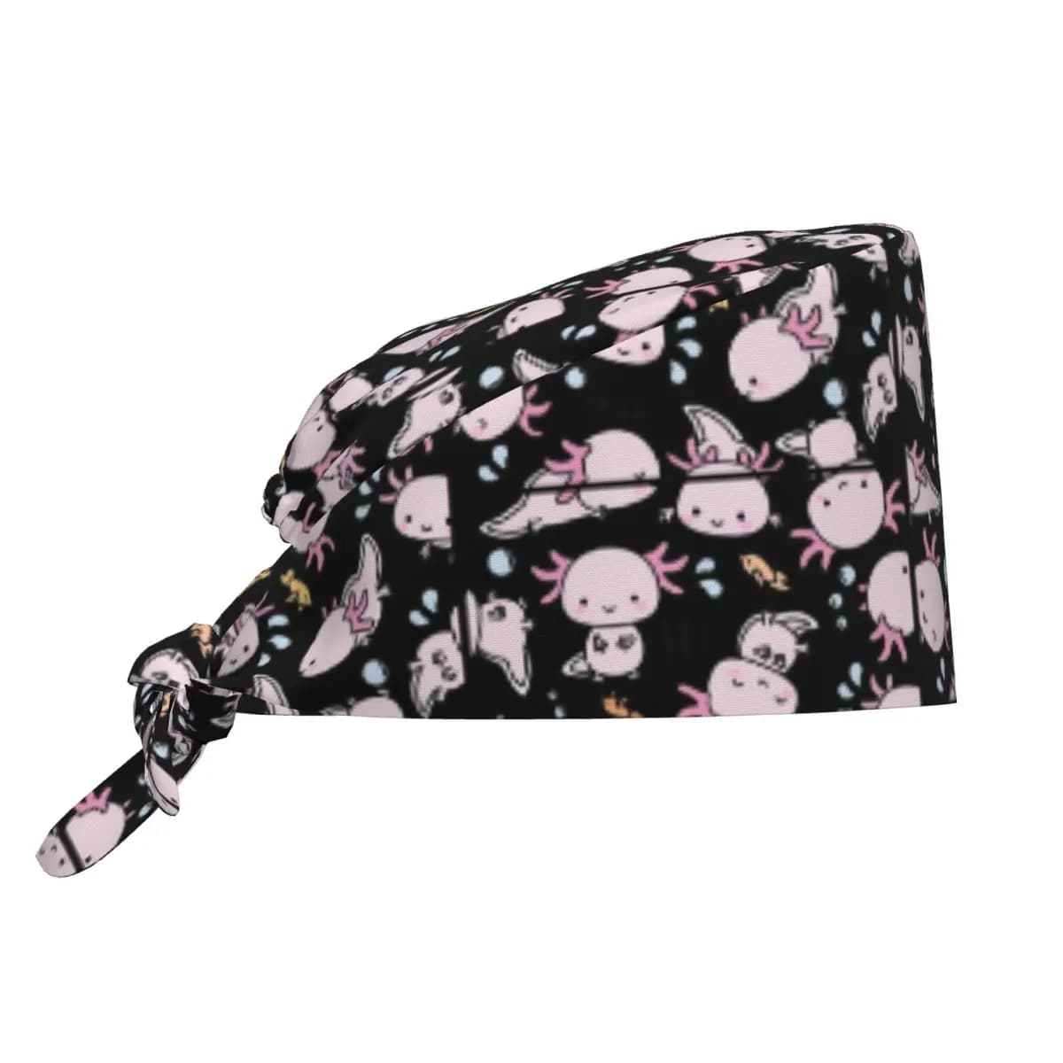 Swimmy Axolotls Scrub Hat Medical Workbeat Adjustable Unisex nursing cap for dentist