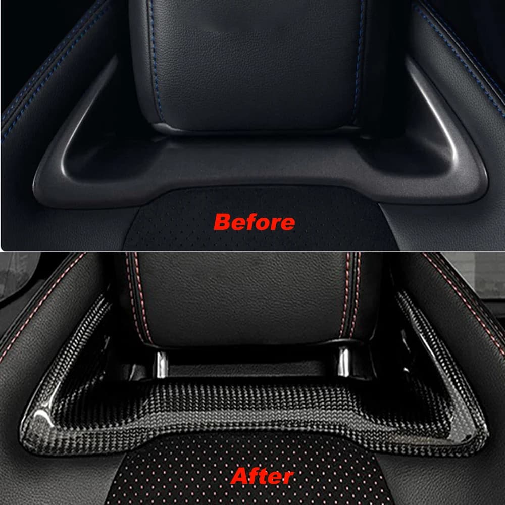 For Toyota Corolla GR 2023up Real Dry Carbon Fiber Front Seat Headrest Lower Panel Cover Car Accessories