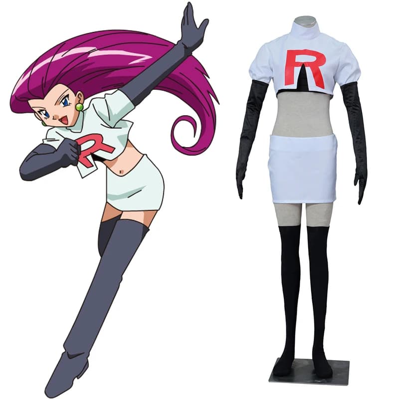 DISPONIBILE Musashi Jessie Costume Cosplay Anime Team Rocket Uniforme Outfit