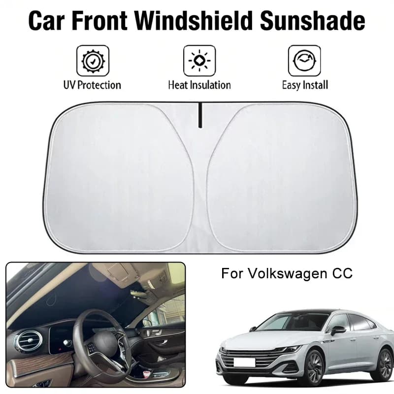 Foldable Car Windshield Sun Shade UV Block Heat Insulation For Volkswagen CC Interior Protection Accessories