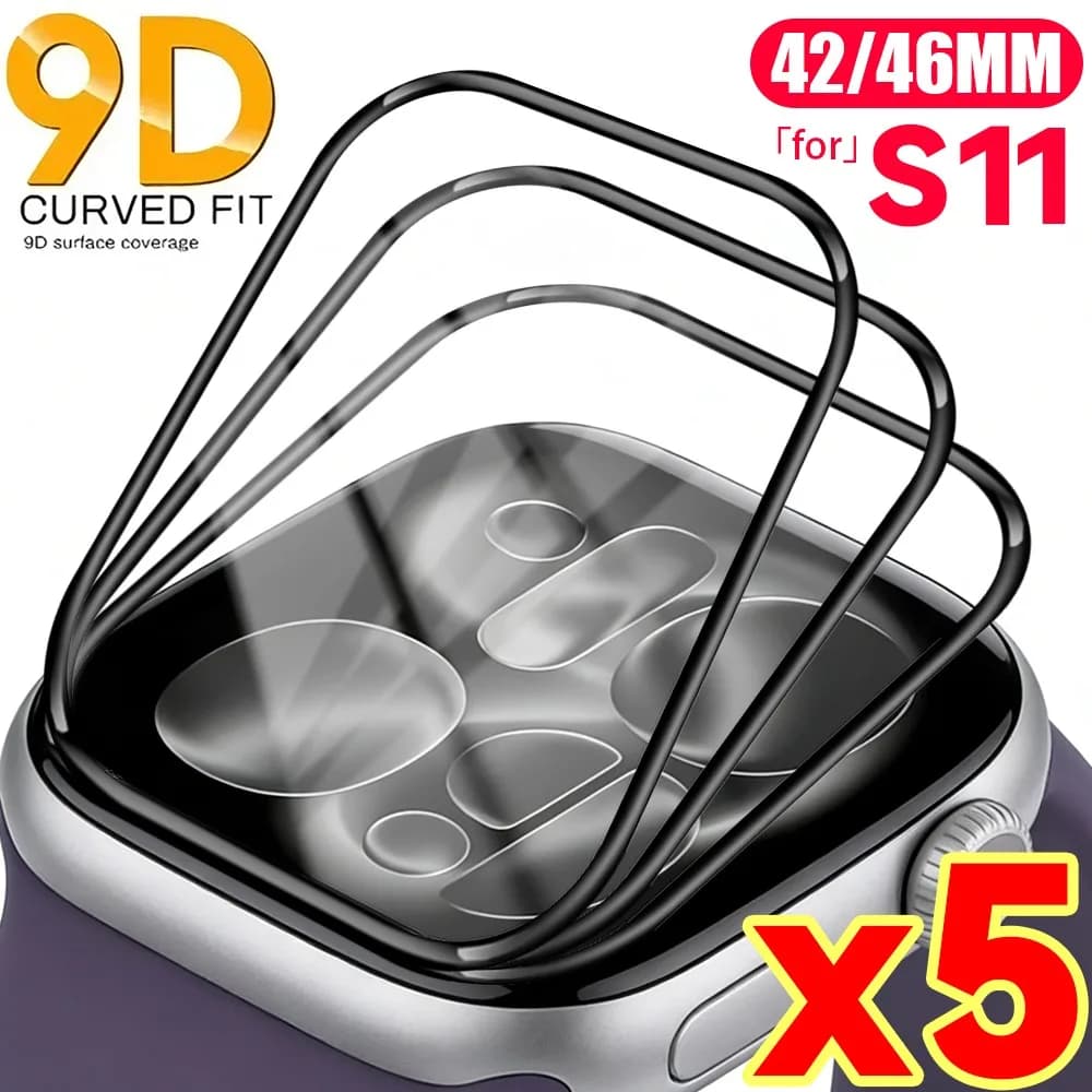 1-5PCS Protezione Dello Schermo HD per Apple Watch Serie 11 42MM 46MM Anti-graffio PMMA Pellicola Protettiva Morbida Accessori per Orologio S11