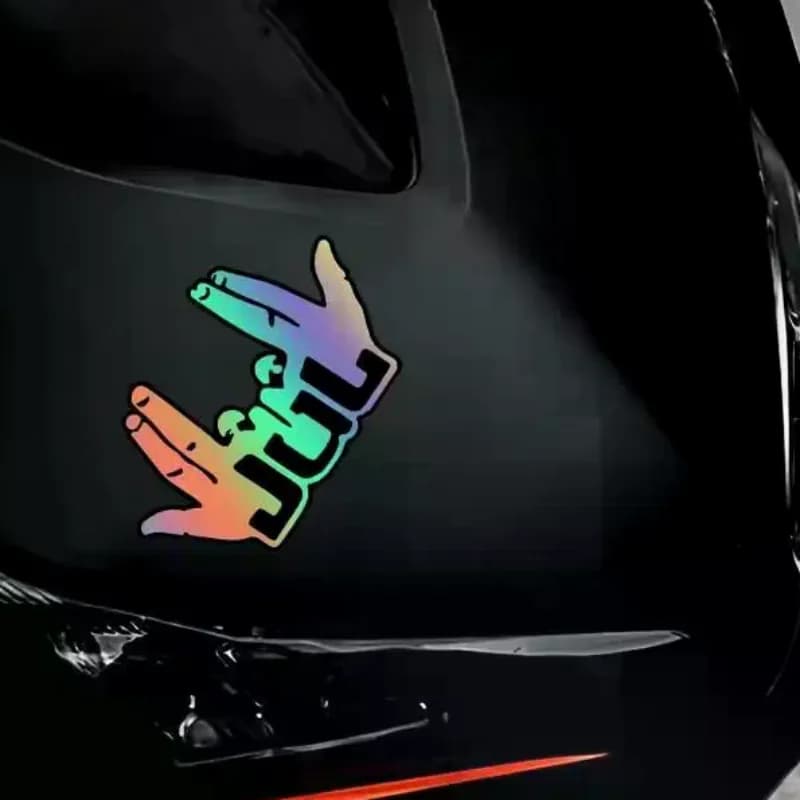 5 Adesivi Divertenti JUL per Moto, Impermeabili, per Casco Moto, Scooter, Carena, Serbatoio Carburante, Bauletto, Decalcomania in Vinile