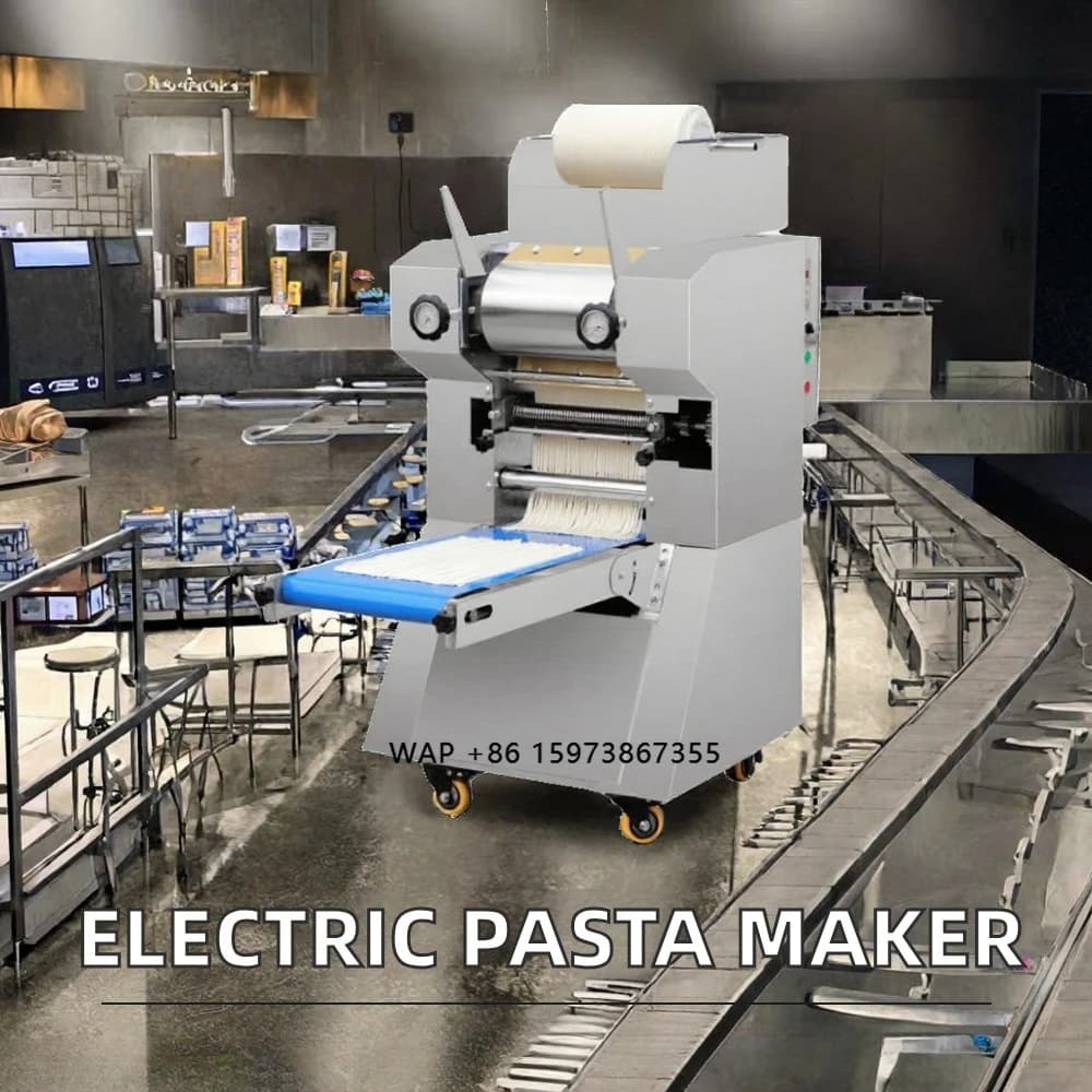 Macchina Elettrica Commerciale Automatica per Stendere e Tagliare la Pasta Fresca, Elettrodomestico da Cucina per Produzione di Noodle