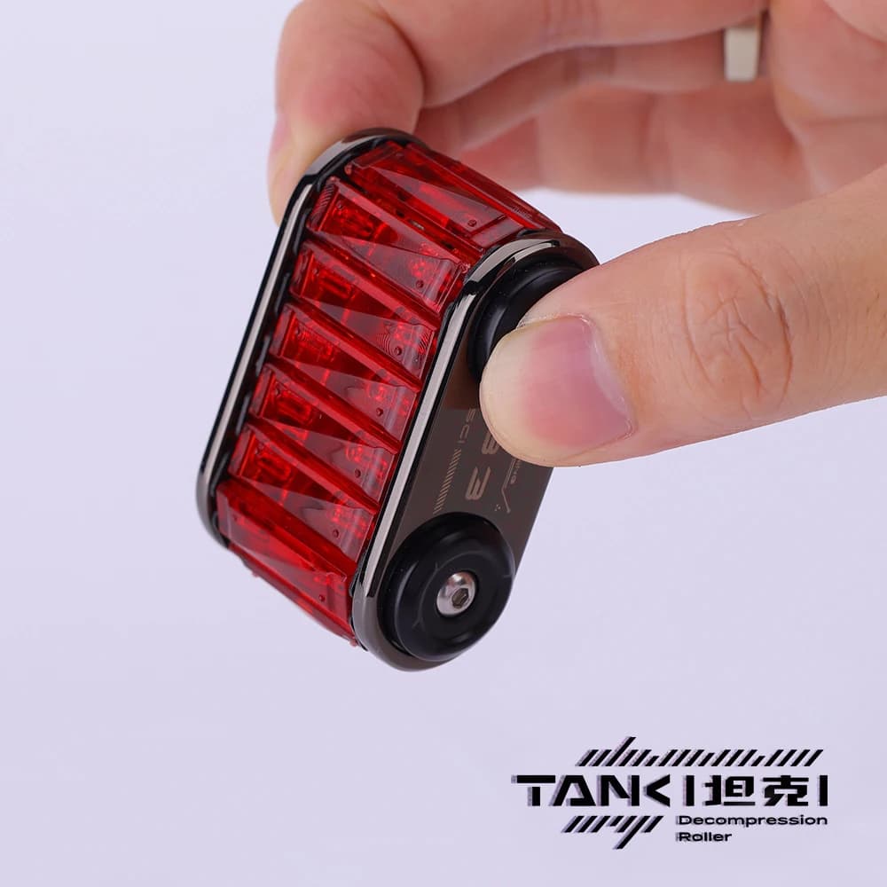 Giocattoli antistress Serbatoio Fidget Roller PC trasparente Metallo EDC Adulti Ragazzo Uomo Regalo Spinner a mano Giroscopio Cricchetto Giocattolo da scrivania da ufficio
