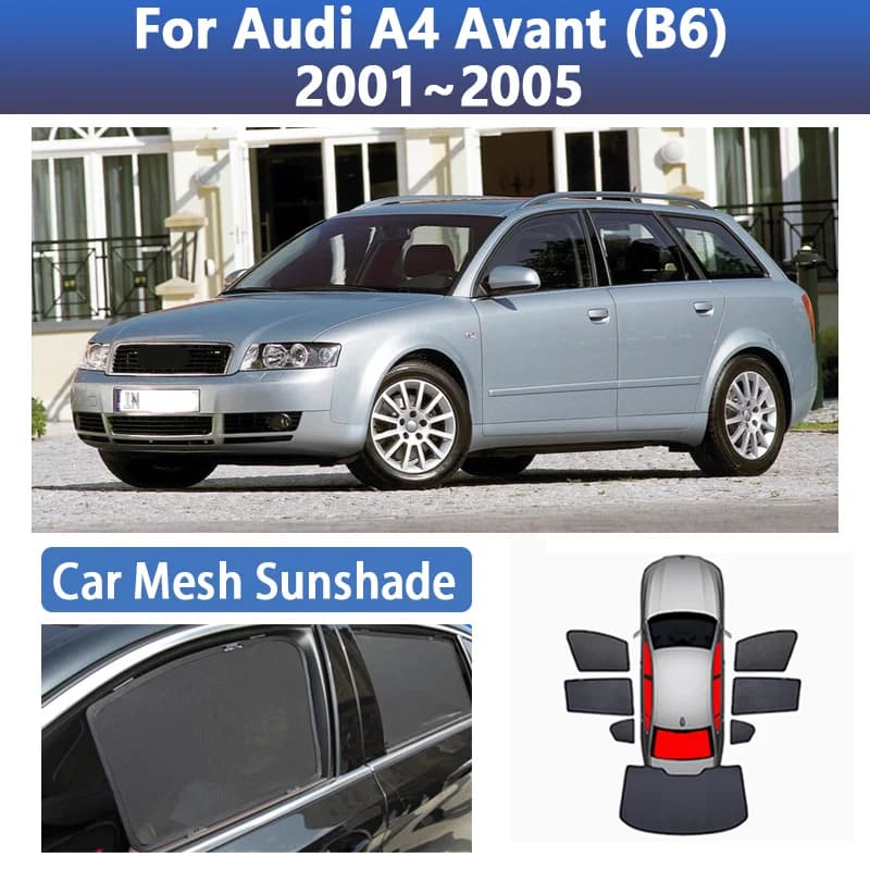Maglia Parasole Per Audi A4 Avant B6 8E 8H 2001 ~ 2005 2002 2003 2004 Scudo Finestra Parasole Visiera Laterale Parabrezza Accessori Auto