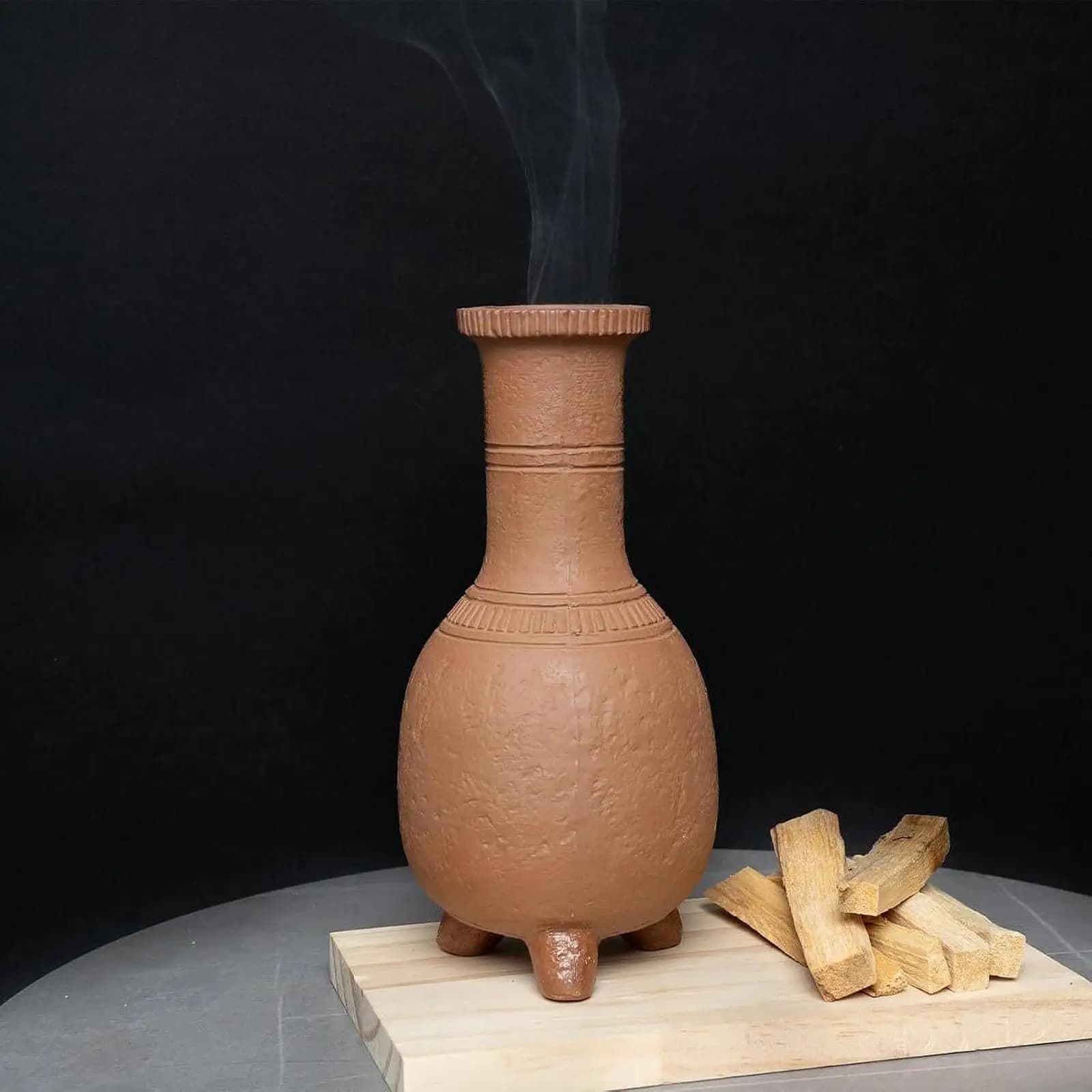 Modern Ceramic Incense Holder Rustic Tealight Candle Burner Stylish Palo Santo Cone Sage Bundle for Office Living Room