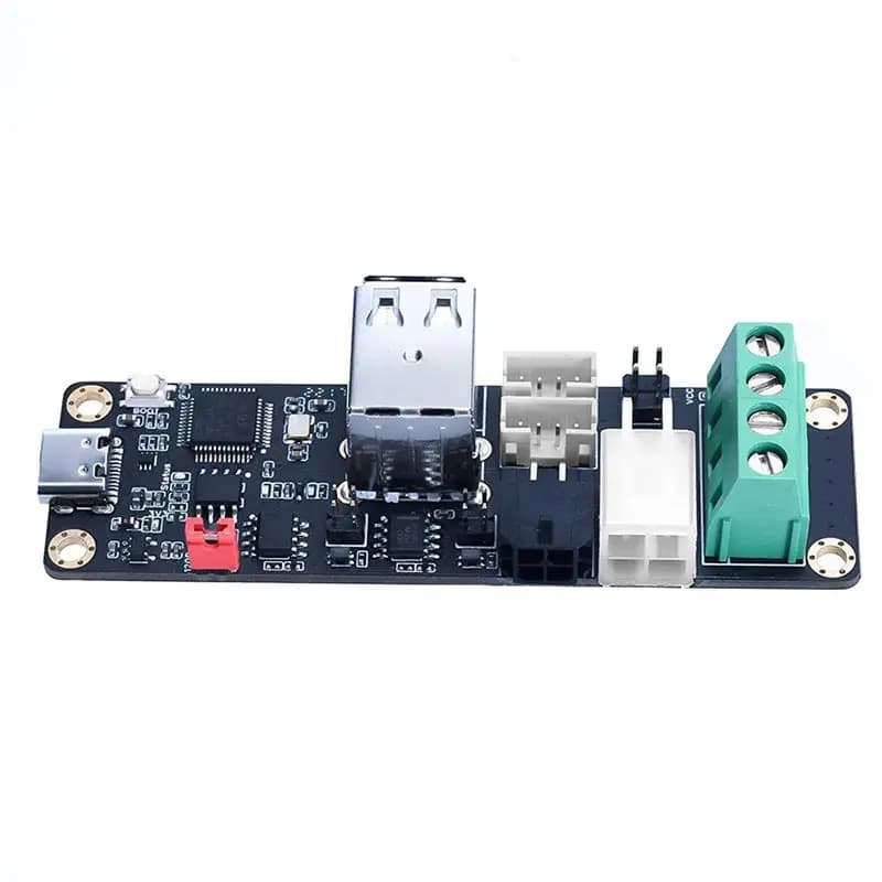 New! The U2C V2.1 adapter card supports CAN Bus connection with 3 CAN output interfaces for 3D parts of the Raspberry-Pi printer