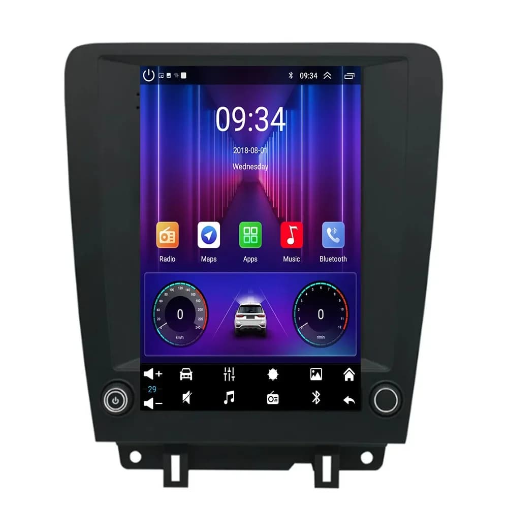 Android 14 Auto GPS Navigation DVD For Ford Mustang 2010-2014 Auto Multimedia Reader QLED Screen Dash Cam Carplay NO 2din 5G Wifi