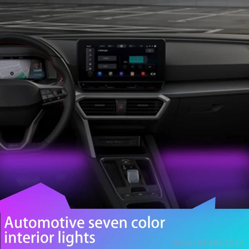 Per Seat ibiza leon cupra luce ambientale del piede dell'auto Led RGB recentemente aggiornata con illuminazione d'atmosfera al Neon USB retroilluminazione App di controllo della musica