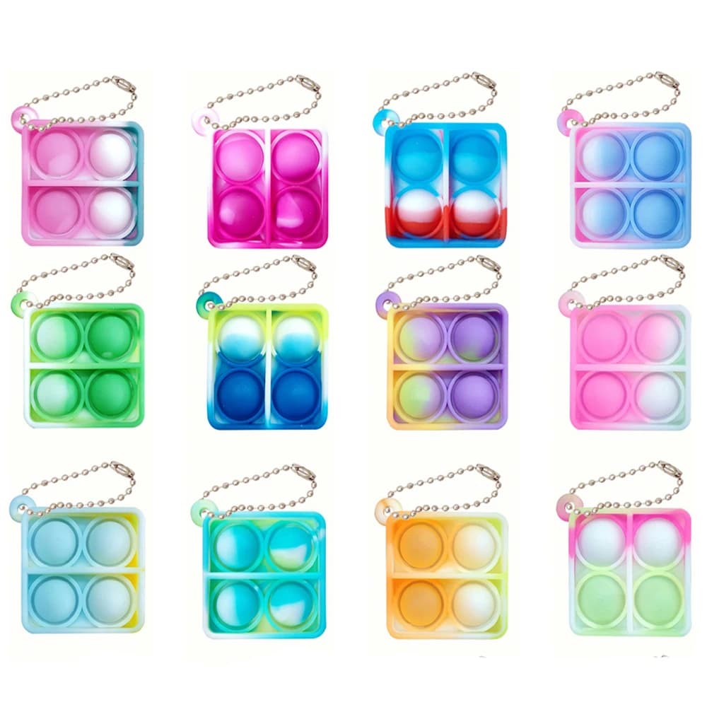 10 Mini Giocattoli Antistress a Forma di Portachiavi, Giocattoli Sensoriali per Bambini, Premi per la Classe, Regali per Feste di Compleanno, Bomboniere per Matrimoni