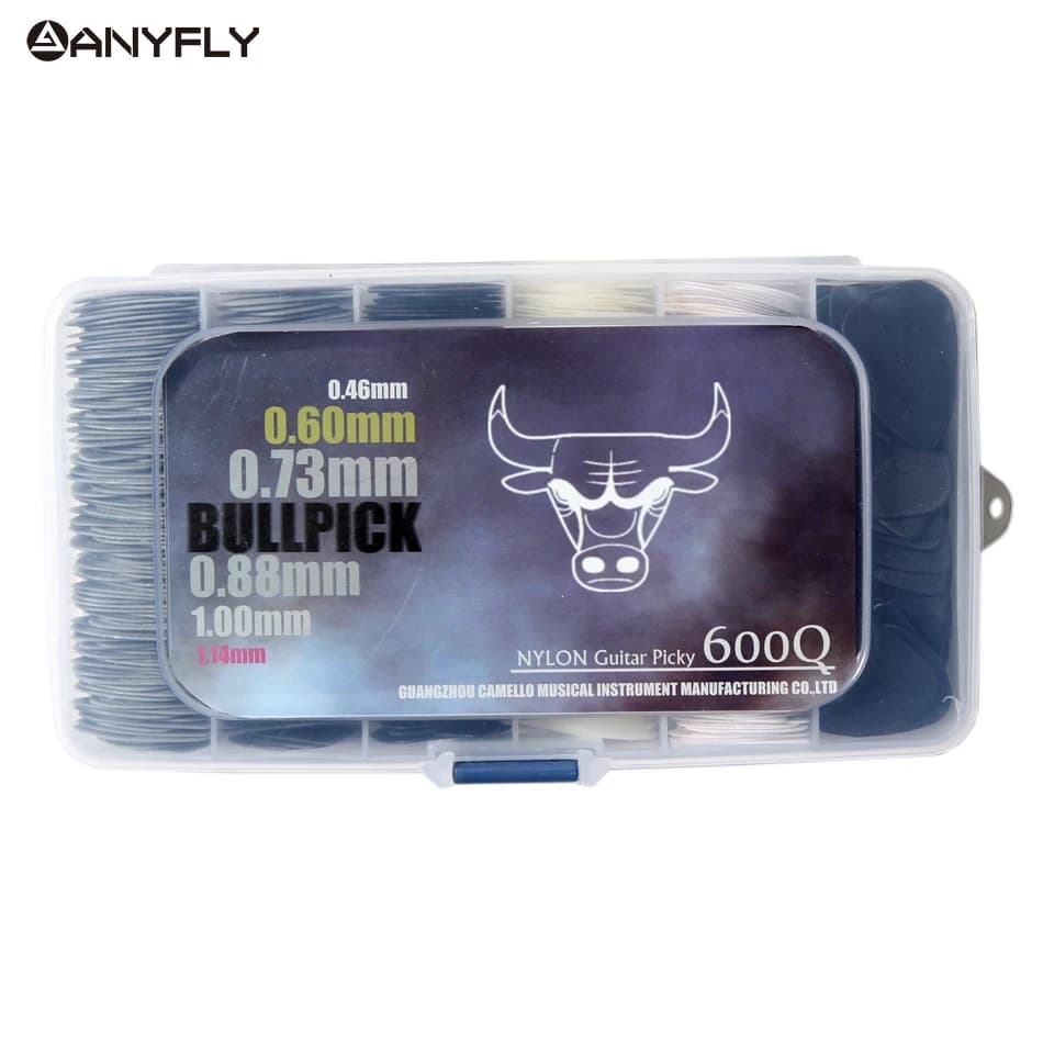 600 pz/set spessore assortito USA Bull Rock su plettri per chitarra in nylon all'ingrosso plettro per chitarra elettrica acustica professionale