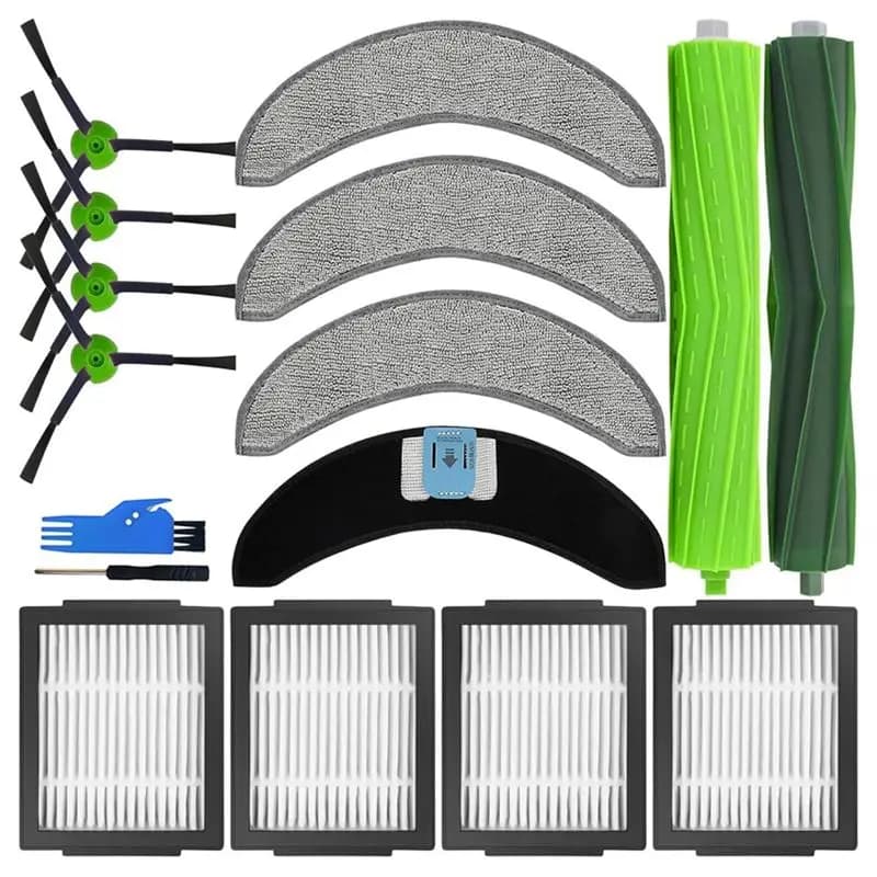 ABNM Main Side Brushes Filters Mops As Shown Plastic Replacement Parts For Irobot Roomba Combo J7+ / J7 Plus Robot Vacuum Cleane