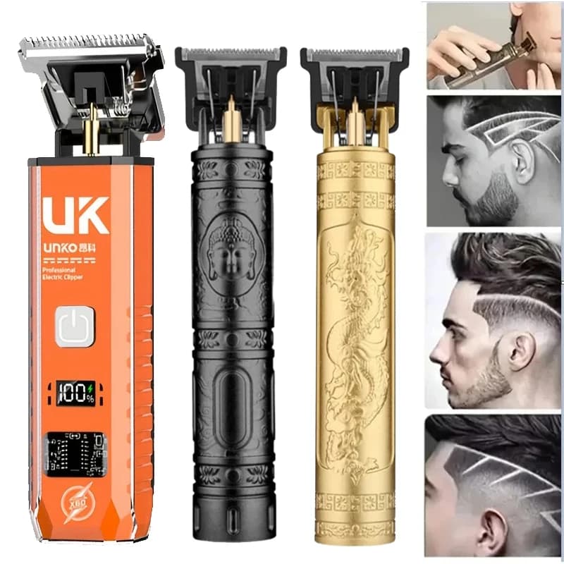 Professional T9 Electric Hair Trimmer Machine Metal Body Beard Trimmer for Men Stainless Steel Blade Hair Clipper Beard Trimmer